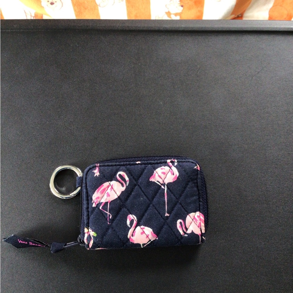 Vera Bradley Navy Flamingo Coin Pouch